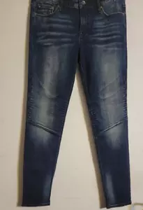 Cult Of Individuality Size 28 Moto Mid Rise Blue washed out Jeans 77A5-MZ47C - Picture 1 of 9