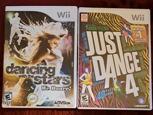 2 Wii Games Lot. Dancing With The Stars- We Dance! & Just Dance 4 - Picture 1 of 8