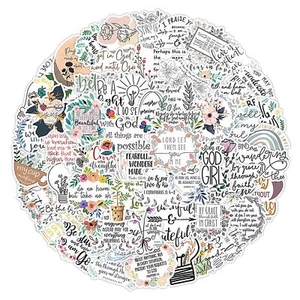 100pcs Jesus Christian Stickers Inspirational Bible Verse Faith Stickers - Picture 1 of 9