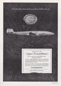 Lockheed Constellation Aircraft 1952 anuncio 2/13/2023u - Imagen 1 de 1