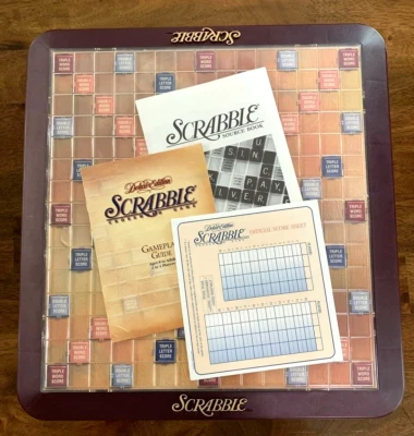 Vintage Deluxe Edition Scrabble Crossword Game Wood Tiles Complete 1999 - Image 1 of 4