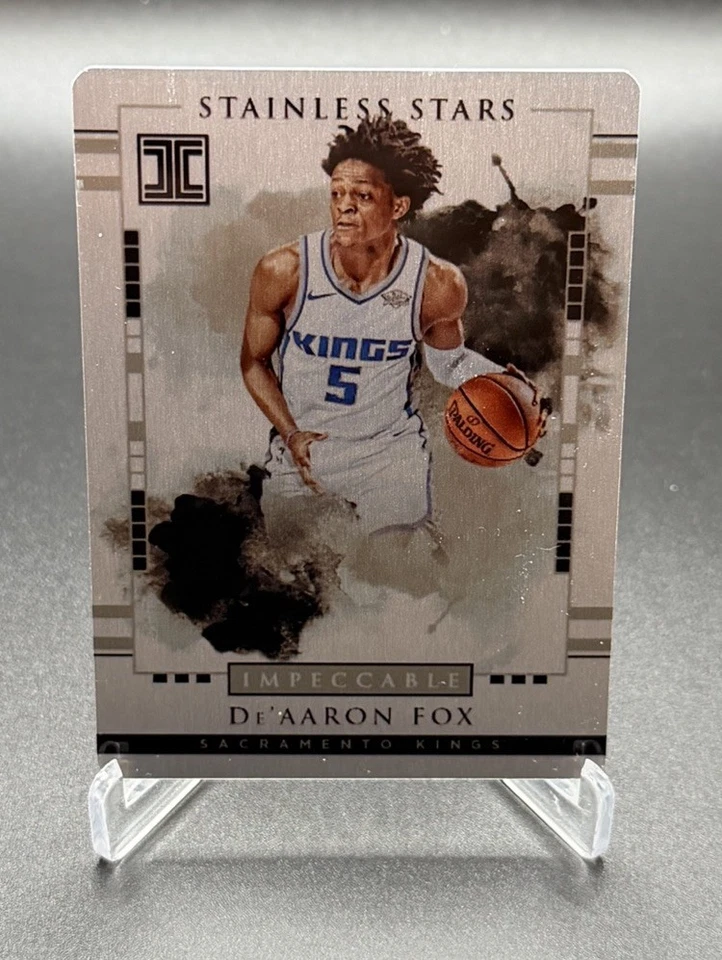 De'Aaron Fox Spurs Kings 2017 Panini Impeccable Stainless Stars #SS-DF /99 RC - Image 1 of 4