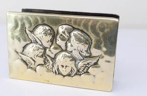 Matchbox Holder Reynolds Angels Design EPNS Cherub Repoussé Silver Plated - Picture 1 of 4