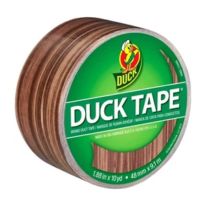 Duck Brand 283051 Printed Duct Tape Single Roll, Woodgrain - Picture 1 of 7