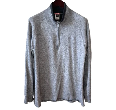 The North Face TNF Mt. Tam Wool Blend 1/4 Zip Mens XXL 2XL Gray Pullover Sweater - Image 1 of 4
