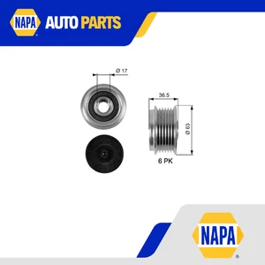 Overrunning Alternator Pulley fits FORD TRANSIT CONNECT TDCi 1.8D 02 to 13 Gates - Picture 1 of 7