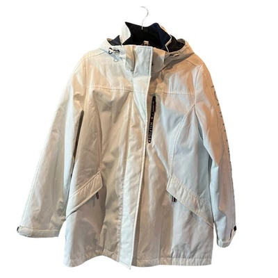 Chaqueta Tommy Hilfiger 3 en 1 All Weather System para mujer talla L blanca Foto 1 de 4