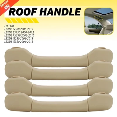 4PCS Inner Front Rear Roof Grab Grip Bar Pull Handle Beige For Lexus ES350 RX350 - Image 1 of 4