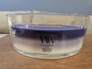 WoodWick Hinoki Dahlia Lavender Spa White Teak With No Lid - Picture 1 of 4