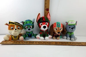 Paw Patrol Plush Lot of 5 Stuffed Animal Toys-Rubble, Rocky x2, Tracker &Liberty - Picture 1 of 7