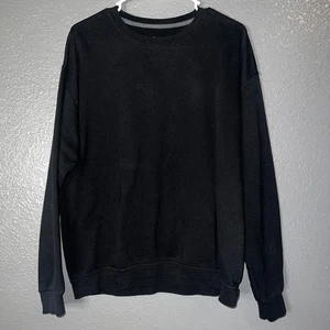 Sudadera Athletic Works Negra Cuello Redondo Para Hombre Talla L Pullover Polar Informal - Imagen 1 de 4