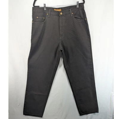 Jeans masculino SAVANE preto perna reta 36x32 100% algodão ajuste clássico - Imagem 1 de 4