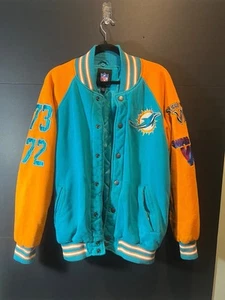 MIAMI DOLPHINS NFL HERREN SUPER BOWL CHAMPIONSHIP JACKE GRÖSSE MEDIUM BESTICKT - Bild 1 von 20