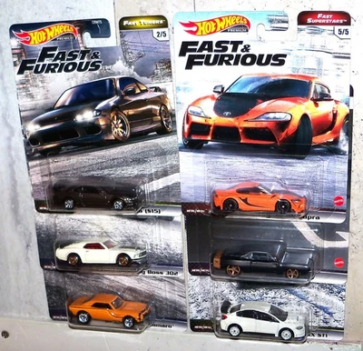 HOT WHEELS PREMIUN LOT OF 6 TOTAL, ASSORTED FAST & FURIOUS SEE PICTURES - Image 1 of 4