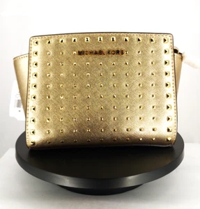 Michael Kors Selma Pale Gold w/gold studs Mini Cross Body Bag - Bild 1 von 6
