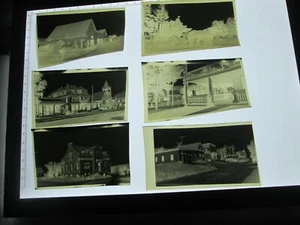 NEUN (9) FRÜHE 1900er FILMNEGATIVE, (5) GEBÄUDE, (1) POSTKUTSCHE, (3) HUND - Bild 1 von 4