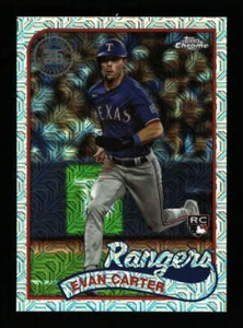 2024 Topps Series 1 EVAN CARTER (RC) Chrome Silver Pack Rookie Rangers - Picture 1 of 2