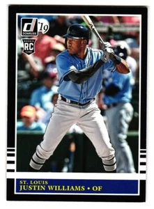 Donruss # 215b 2019 Justin Williams St. Louis Cardinals novato - Imagen 1 de 2