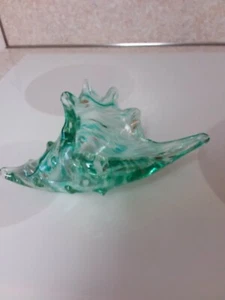 Premium Quality Hand Made Art Glass Conch Shell 9" long - Picture 1 of 8