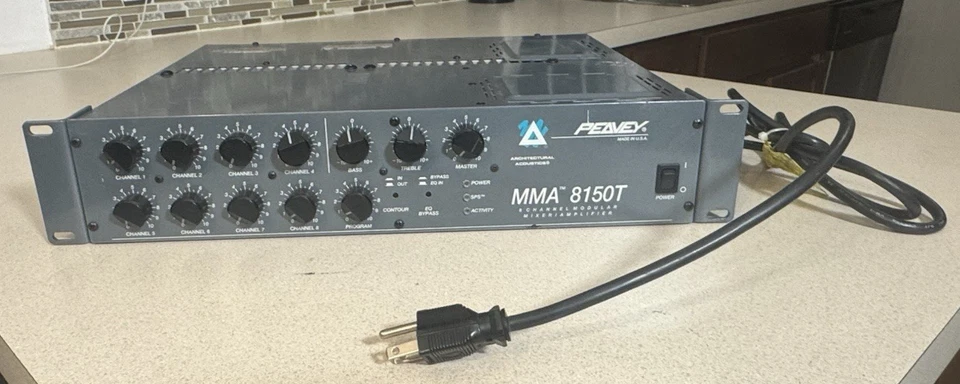 Peavey Architechtural Acoustics Model MMA 8150T 8 Channel Modular Mixeramplifier - Image 1 of 4