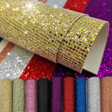 Glitter Fabric Sparkly Faux Leather Handmade Craft Decor A5 Leatherette Material