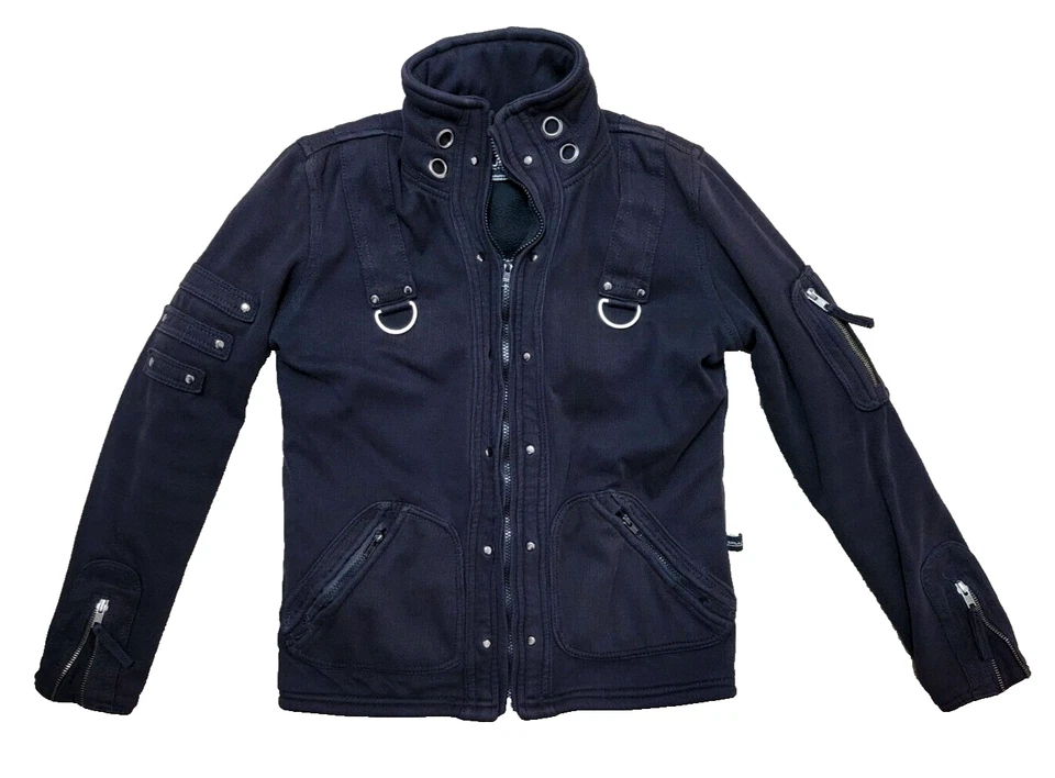 Walla Enterprises Rave Jacket for Men Med Rock the Playa Rivets & Metals Black - Image 1 of 4