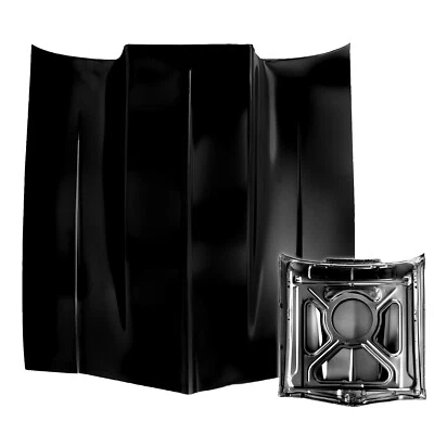 1968~1969 Chevelle El Camino Metal Hood Panel 2" Cowl Induction w/Bug Screen - Imagem 1 de 2