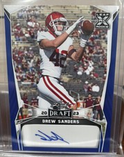 2023 Leaf Draft Football Drew Sanders Rookie Autograph Blue #BA-DS1