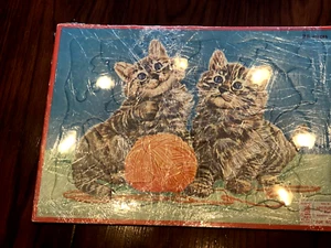 1955 Vintage Kittens And Yarn Puzzle Milton Bradley excellent condition - Picture 1 of 4