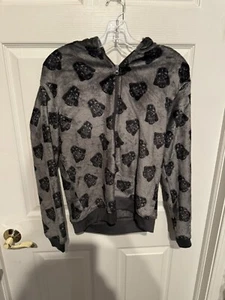 Star Wars Darth Vader Gray Soft Fleece Zip Jacket Juniors Youth Size Large 11-13 - Picture 1 of 24