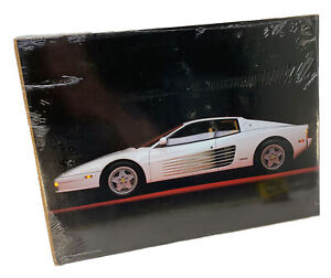 SEALED Vintage 1990 White Ferrari Testarossa 15x20" Poster Ron Kimball RARE HTF!