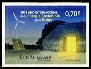 España Spain 4703 2012 Energía Sostenible Solar molino MNH - Imagen 1 de 1