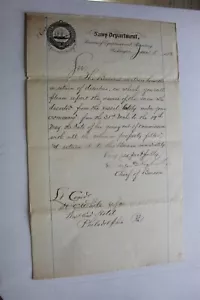 MARINE DEPT DOKUMENT 1883 - COMDR EARL ENGLISCH SIGNIERT AUF OFFIZIELLEM DOKUMENT - Bild 1 von 5