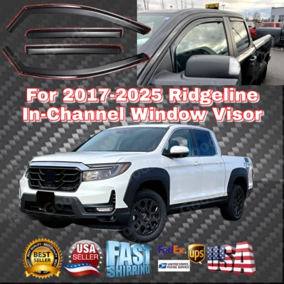 通道内 Winsow 通风遮阳挡风板适用于本田 Ridgeline 2022 - 2024 — 第 1/4 张图片