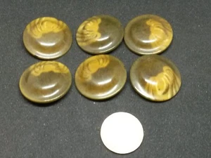 BP32/ Lot 6 boutons plastique dia31mm ann30/40 6 Old plastic buttons yrs30/40 - Imagen 1 de 5
