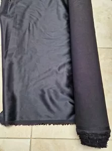 Baumwollmix Schwarz Stretch Satin Kleiderstoff Breite ist 1mtr 60cm Preis pro mtr - Bild 1 von 5