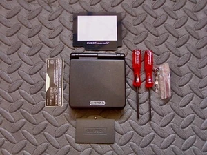 Carcasa de repuesto negra Game Boy Advance SP - Imagen 1 de 2