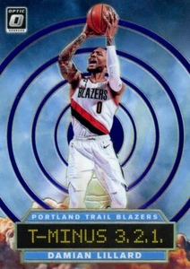 RARE 2019-20 DAMIAN LILLARD TRAIL BLAZERS PANINI OPTIC T-MINUS 3,2,1 PURPLE HOLO - Picture 1 of 1