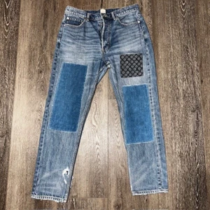 Jeans Rebecca Taylor La Vie patchwork denim blu vita alta donna 30x26 bottoni - Foto 1 di 8