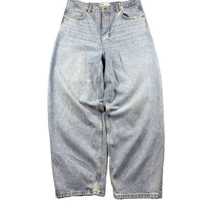 Zara Women Jeans Barrel Wide Leg Light Wash Non-Distressed Baggy Size 10 J181 - Image 1 of 4