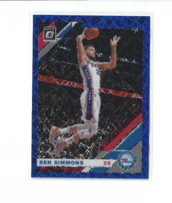 2019-2020 Panini Donruss Optic Ben Simmons Blue Velocity #55 76ers - Image 1 of 2