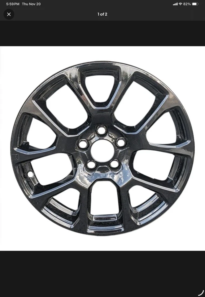 Juego de 7 cubiertas de rueda negras brillantes de 18" para Jeep Compass 2022-2025 10 radios Foto 1 de 1