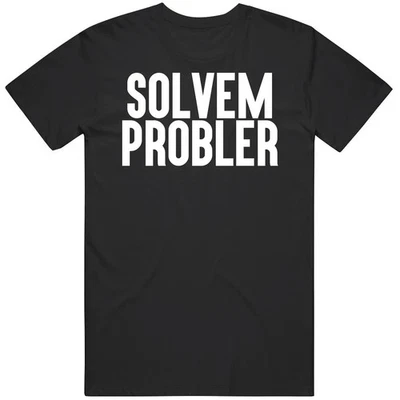 Camiseta Solvem Probler Divertida Texto Blanco Para Hombre Algodón Suave Foto 1 de 3