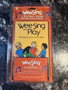 NEW VINTAGE WEE SING AND PLAY BOOK AND CASSETTE TAPE MUSIC GAMES CHILDREN RHYMES - Bild 1 von 3
