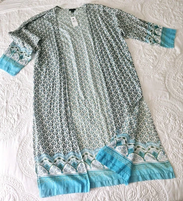 Traje de baño Ann Taylor Loft Beach para mujer XS/S azul y verde con estampado floral Foto 1 de 4