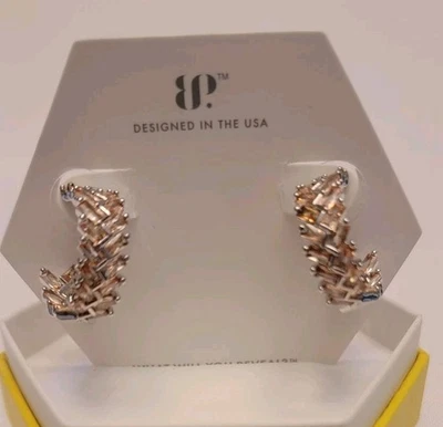 Joyería Bomba Fiesta Pendientes Los Carolina Topacio Ahumado Circonita cúbica/Rodio Foto 1 de 4