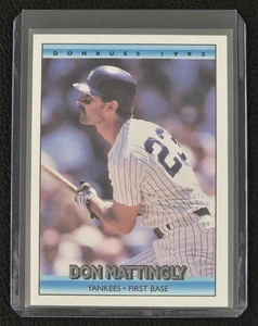 1992 DONRUSS DON MATTINGLY #596 BASEBALL CARD NEW YORK YANKEES HOF SLEEVED NM+ - Picture 1 of 2