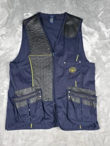 Vintage Beretta Vest Mens XL Blue VTG Huntiny Shooting - Picture 1 of 7