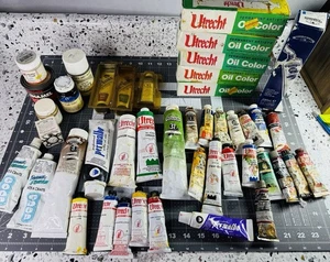 Großes Konvolut alter Ölfarben und mehr Utrecht Winton Bob Ross Rembrandt LESEN - Bild 1 von 10