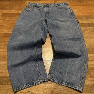 Y2K Baggy Skater US Polo Assn Carpenter Wide Leg Blue Denim Jeans 36x30 - Image 1 of 4
